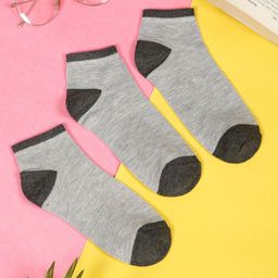 Teakwood Leathers Men Pack Of 3 Pure Cotton Ankle Length Socks-picture-30