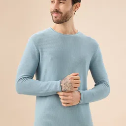 Status Quo Men Self Design Full Sleeve Round Neck Pullover image 3