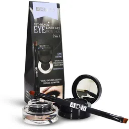 A.D.S 2 In 1 Eyeliner Gel Powder - 7 gm - Jet Black image 1
