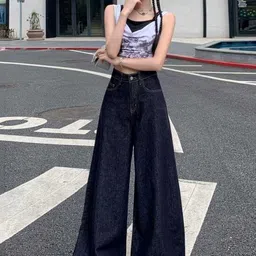 KPOP Women Regular Fit Mid-Rise Jeans image 4