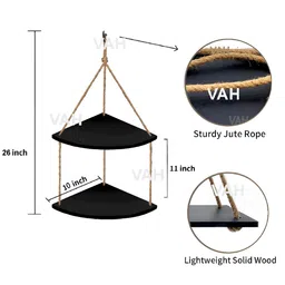 VAH Kya Bat Hai !! Wooden Floating Wall Shelf image 3