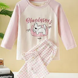Little Surprise Box LLP Unisex Kids Graphic Printed Soft Cotton Night Suit-picture-34