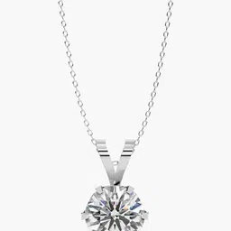 VALANOVA BIS Hallmark 18K White Gold 0.75 Cts Diamond Studded Pendant - 1.25 gm-image-86