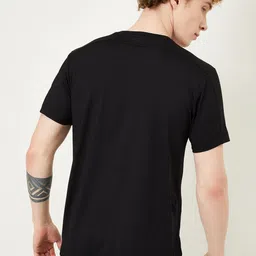 max Typography Printed Round Neck Regular Fit T-shirt image 4