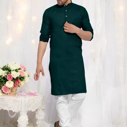 ANUJ FASHION Men Solid Knee Length Regular Kurta-picture-22
