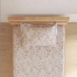 Home Centre Beige 200 TC Single Bedsheet with 1 Pillow Covers image 4