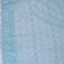 Meena Bazaar Floral Embroidered Thread Work Unstitched Dress Material image 2