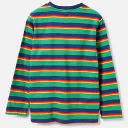 United Colors of Benetton Boys Striped Pure Cotton Pockets T-shirt image 2