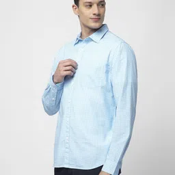 R&B Checked Spread Collar Cotton Shirt-picture-36
