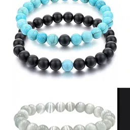 printcorners Set Of 3 Artificial Beaded Elasticated Bracelet-picture-30