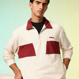 HRX by Hrithik Roshan Colourblocked Pure Cotton Sweatshirt-picture-11