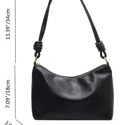 PURPLEHUNT Women Solid Leather Shoulder Bag image 4