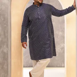 SOJANYA PLUS Men Embroidered Regular Kurta with Pyjamas Kurta Sets-picture-40