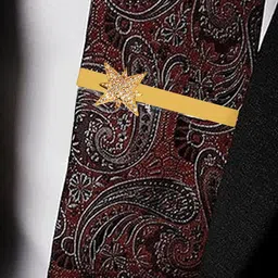 Curren Men Zircon Studded Statement Tie Pin image 2