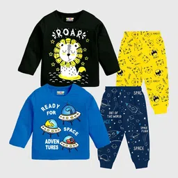 KUCHIPOO Boys Printed T-shirt with Pyjamas image 1