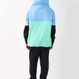 Anthrilo Boys Colourblocked Hooded Long Sleeves T-shirt And Joggers image 2