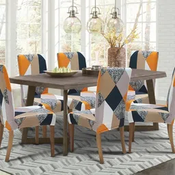 bucketlist Polyester Geometric 1 Seater Chair Cover image 2