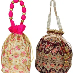 sunesh creation Women Multicolor, Beige Potli-picture-38