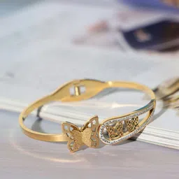 STYOLLO Women Enamelled Gold-Plated Bangle-Style Bracelet-image-5