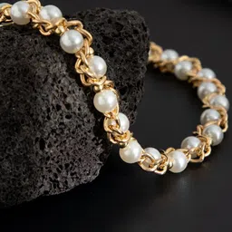 StyleCast x Revolte Gold-Plated Pearls Beaded Minimal Necklace-picture-41
