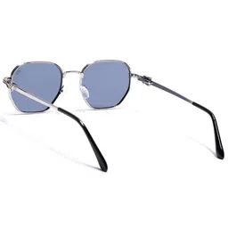 Eyejack Unisex Grey Lens & Silver-Toned Wayfarer Sunglasses with image 4