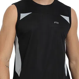 FTX Men Pack Of 4 Colourblocked Gym Vests image 2