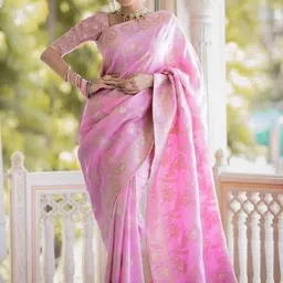 FINFOL Woven Design Art Silk Banarasi Saree image 2
