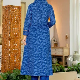 JAIPURI COLLECTION Women Bandhani Printed Pure Cotton Kurta & Trousers With Dupatta-picture-23