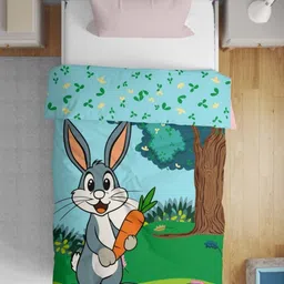 HOME PLUS STUDIOS Blue Cartoon Characters Microfiber AC Room Single Bed Comforter-picture-28