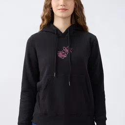 SPYKAR Women Black Cotton Regular Fit Casual Sweatshirts-picture-13