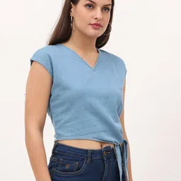 urban poche URBAN POCHEWomen Sleeveless  Crop Top image 4