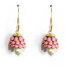 QUEENS JEWELS Leaf Shaped Jhumkas Earrings-picture-36