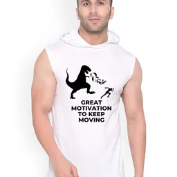 FABSTIEVE Typography Printed Hooded Sleeveless Cotton Gym Vest-picture-40