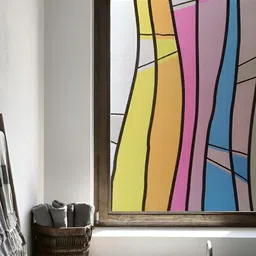 INDIAN ROYALS Pink & Yellow Printed Decorative Static Cling Waterproof Wall Sticker-picture-12