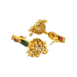 Shining Jewel - By Shivansh Gold-Plated Stones Studded Choker Jewellery Set image 4