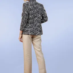 Talethread Printed Cotton Single-Breasted Casual Blazer image 5