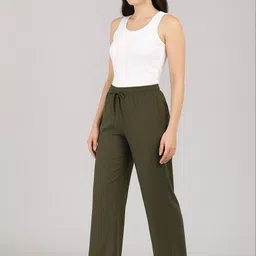 CUPID Women Fern High-Rise Flared Cotton Track Pants image 4