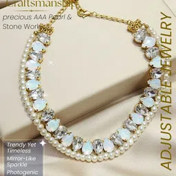 Anouk Diamond & Cubic Zirconia Crystal-Studded Jewellery Set image 2