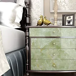 INDIAN ROYALS Green PrintedSelf-Adhesive & Durable Wall Sticker image 3