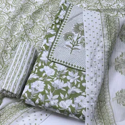 Meena Bazaar Floral Embroidered Thread Work Unstitched Dress Material-picture-42