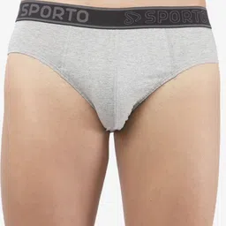 Sporto by Macho Pack Of 4 Cotton Mid-Rise Basic Briefs image 3