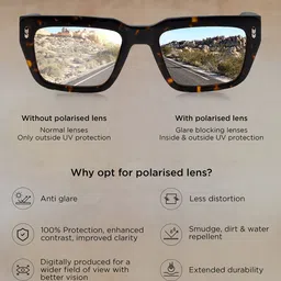 Shisen Fox Unisex Wayfarer Sunglasses with UV Protected Lens SG085 image 2