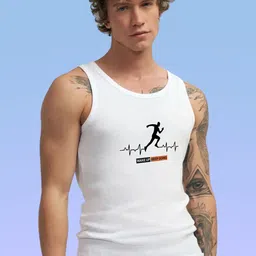 Uniplanet store Printed Scoop Neck Gym Vest UVM-RUNNING-ATHLTE-WHT-S-picture-42