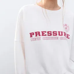 LULU & SKY Typography Printed Round Neck Pullover Sweatshirt image 2