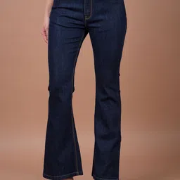 Crimsoune Club Women Bootcut Mid-Rise Heavy Fade Stretchable Jeans-picture-24