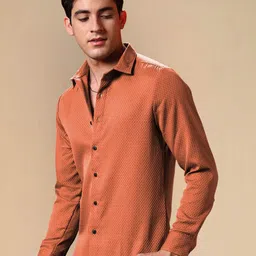 Moda Rapido Textured Spread Collar Long Sleeves Casual Shirt image 3