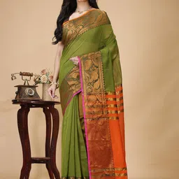 SLAGHA Zari Silk Cotton Taant Saree-picture-32