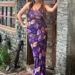 BAESD Women Tropical Printed V-Neck Bodycon Dress-picture-14