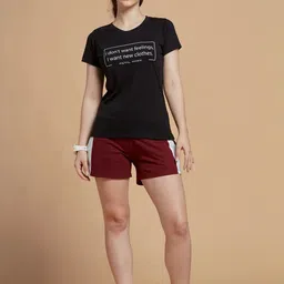METALHAWK Women Typography Printed T-shirt-image-1