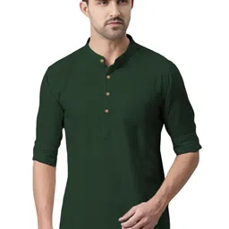 EdinWolf Men Solid Daily Cotton Short Kurta-picture-27